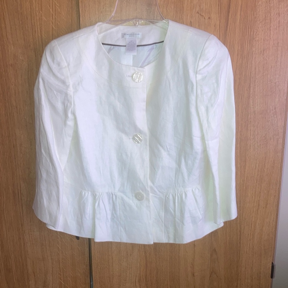 White V-Neck 3/4 Sleeve Blouse